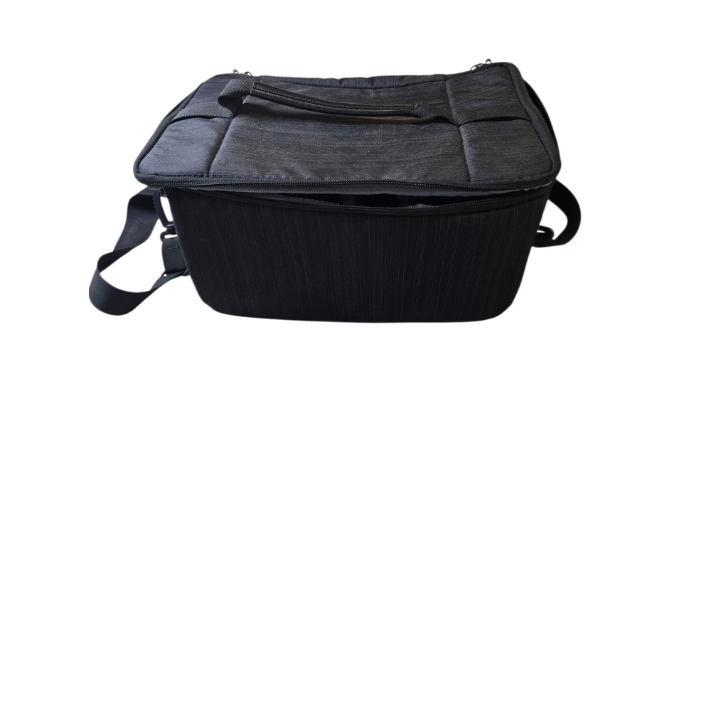 Padded Camera Shoulder Bag Charcoal Gray Adjustable Dividers Gear Case - Picture 1 of 6